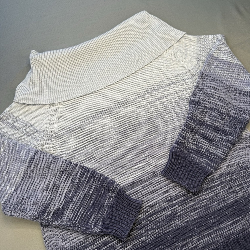 Lane Bryant Women's Blue Cowl Neck Sweater Tunic Knit Soft Cozy Size 14/16